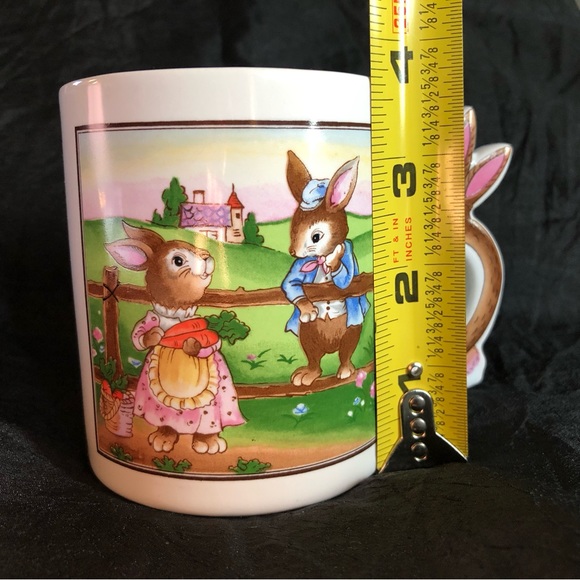 Vintage Country Rabbit Mug with Cute Handle - Made in Japan - Picture 13 of 15